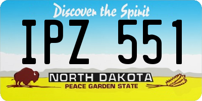 ND license plate IPZ551