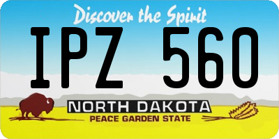 ND license plate IPZ560