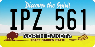 ND license plate IPZ561