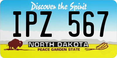 ND license plate IPZ567