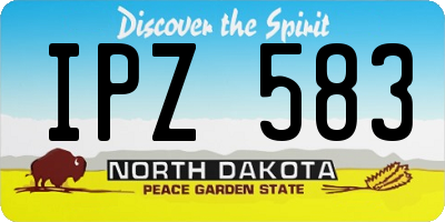 ND license plate IPZ583