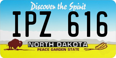 ND license plate IPZ616