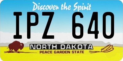 ND license plate IPZ640