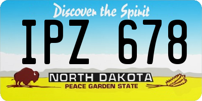 ND license plate IPZ678