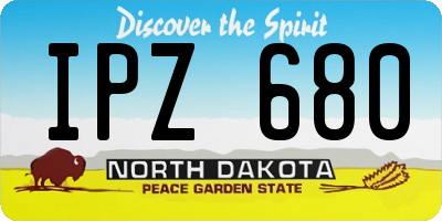 ND license plate IPZ680