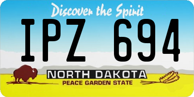 ND license plate IPZ694