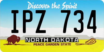 ND license plate IPZ734