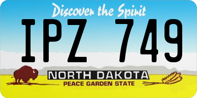 ND license plate IPZ749