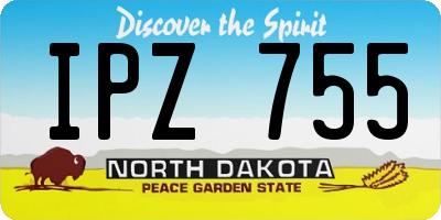 ND license plate IPZ755