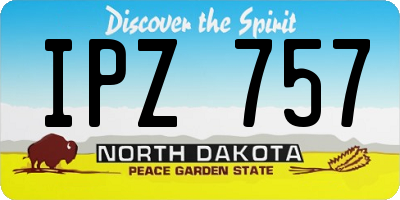 ND license plate IPZ757