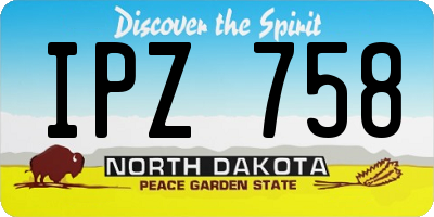 ND license plate IPZ758
