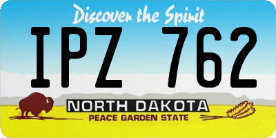 ND license plate IPZ762