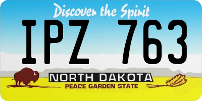 ND license plate IPZ763