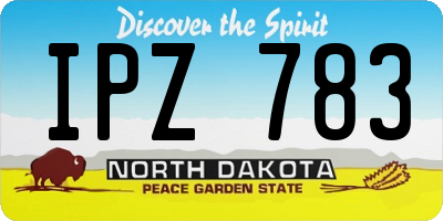 ND license plate IPZ783