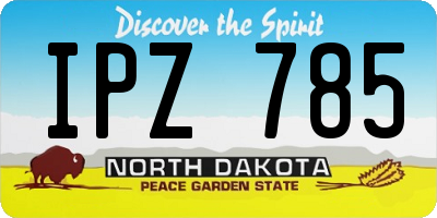 ND license plate IPZ785