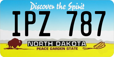 ND license plate IPZ787