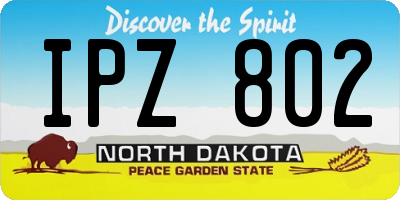 ND license plate IPZ802