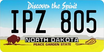 ND license plate IPZ805