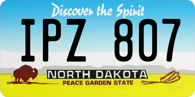 ND license plate IPZ807