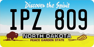 ND license plate IPZ809