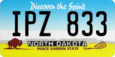 ND license plate IPZ833