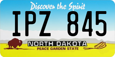 ND license plate IPZ845