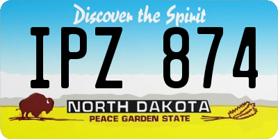 ND license plate IPZ874