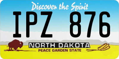 ND license plate IPZ876
