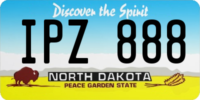 ND license plate IPZ888