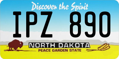 ND license plate IPZ890