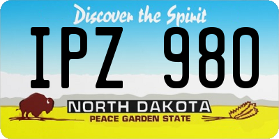 ND license plate IPZ980