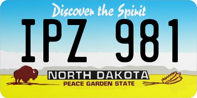 ND license plate IPZ981