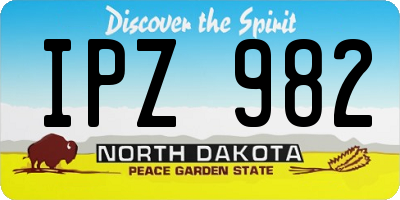 ND license plate IPZ982