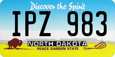 ND license plate IPZ983