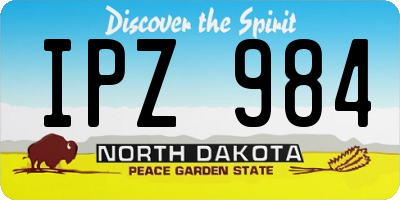 ND license plate IPZ984
