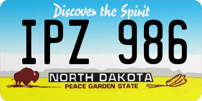 ND license plate IPZ986