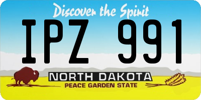 ND license plate IPZ991