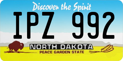 ND license plate IPZ992