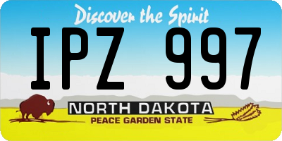 ND license plate IPZ997