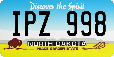 ND license plate IPZ998