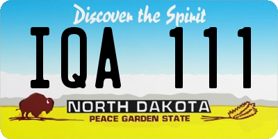 ND license plate IQA111
