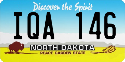 ND license plate IQA146