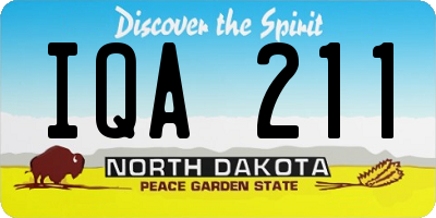 ND license plate IQA211