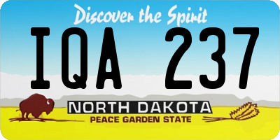 ND license plate IQA237
