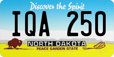 ND license plate IQA250