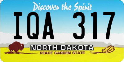 ND license plate IQA317