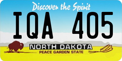 ND license plate IQA405