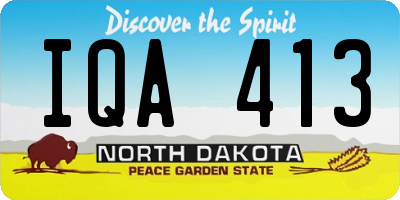 ND license plate IQA413