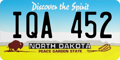 ND license plate IQA452