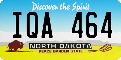 ND license plate IQA464